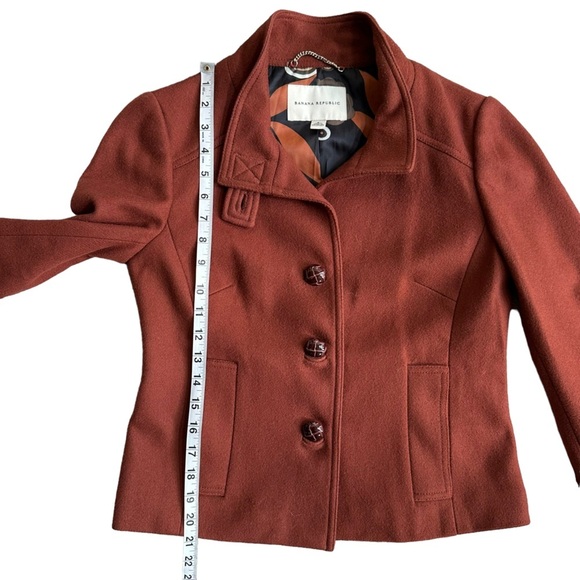 Banana Republic Womens Brown Wool Blend Winter Jacket Size S - Picture 12 of 12
